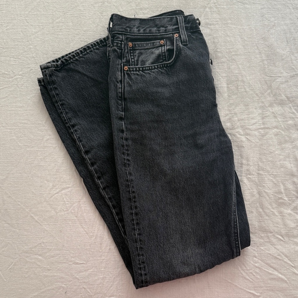Joni High Rise Loose Black Jeans